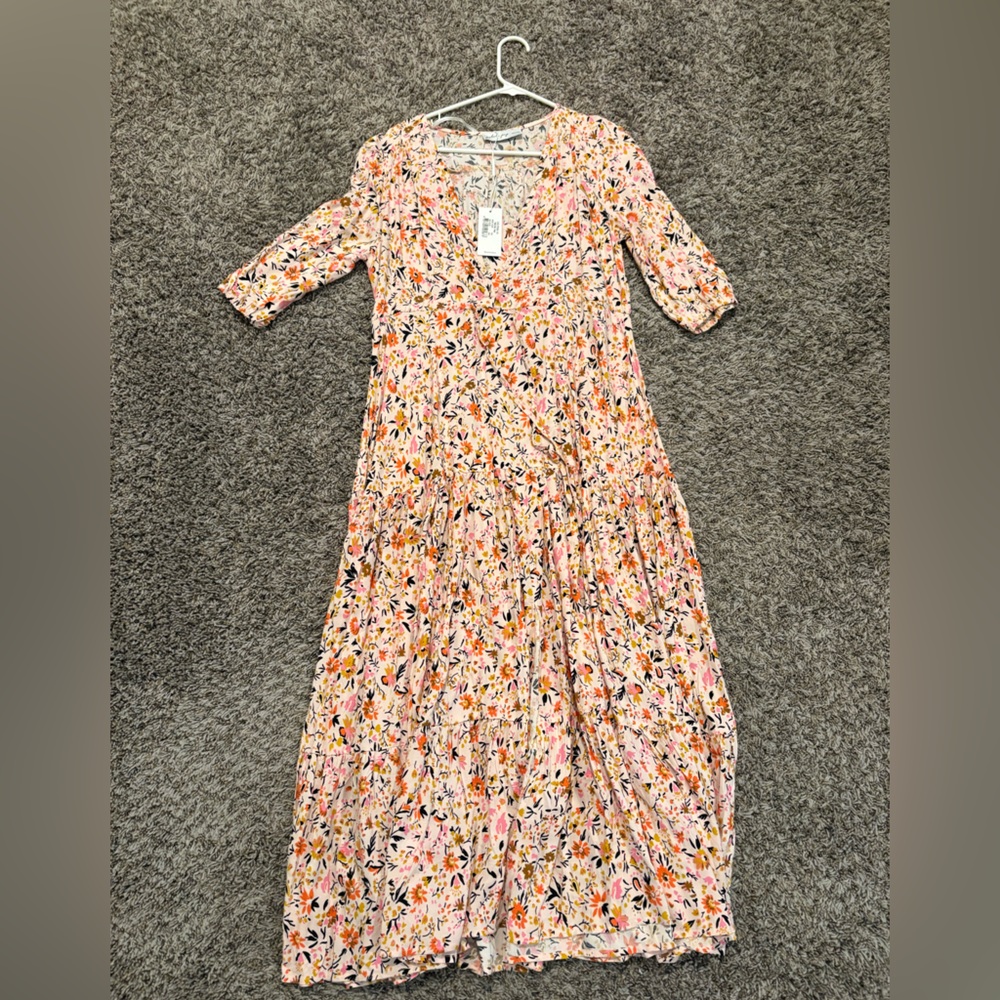 Petal & Pup Pink Floral Maxi Dress